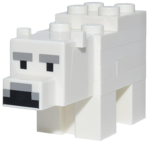 Lego White Minecraft Polar Bear Baby Cub
