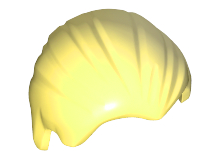 Lego Bright Light Yellow Hair Combed Front to Rear