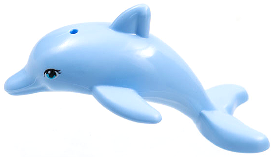 Lego Bright Light Blue Dolphin Mini Doll Style Jumping