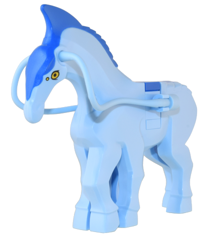 Lego Bright Light Blue Direhorse with Blue Crest Mane (Nový)