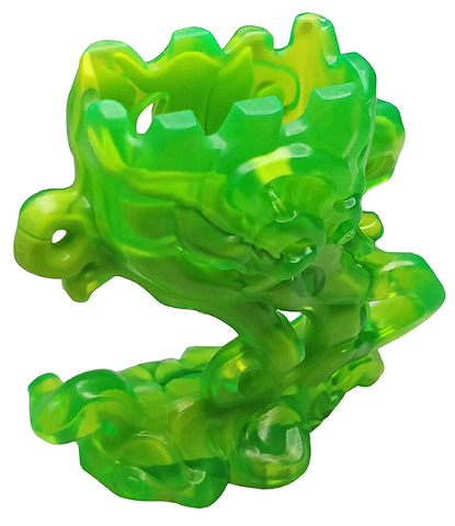Lego Trans-Bright Green Minifigure Pedestal Ghost / Smoke