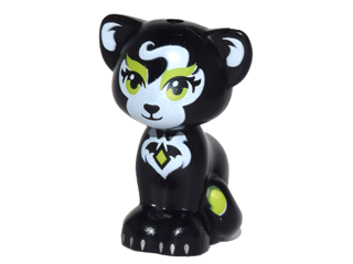 Lego Black Cat Mini Doll Style Sitting