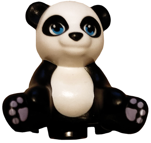 Lego Black Panda Mini Doll Style Sitting