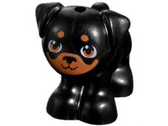 Lego Black Dog Mini Doll Style Pug Standing