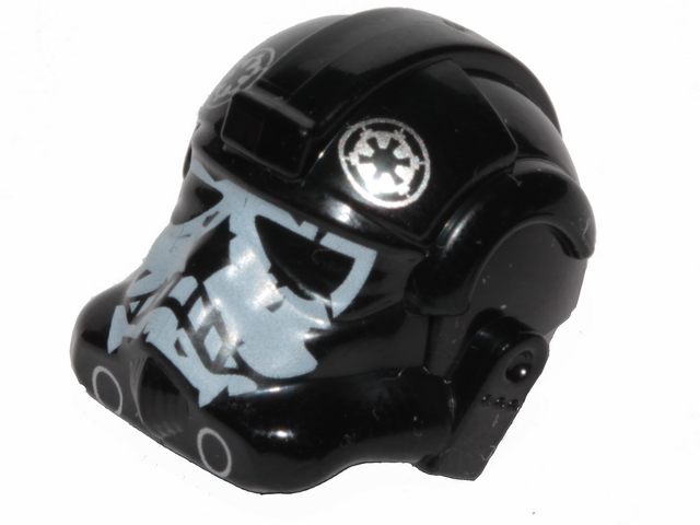 Lego Black Headgear Helmet SW Imperial Pilot (Nový)