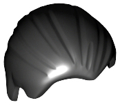 Lego Black Hair Combed Front to Rear