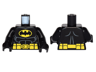 Lego Black Torso Batman Suit with Bat