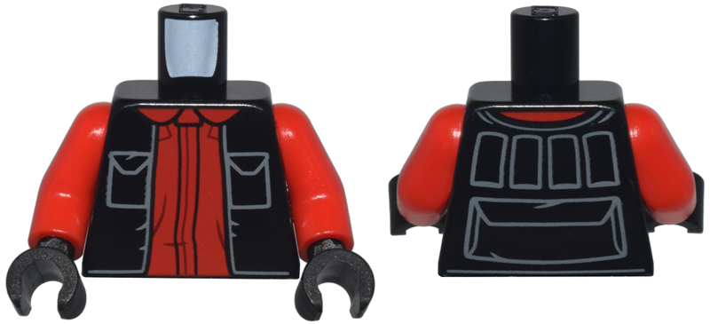 Lego Black Torso SW Pilot Flight Suit Vest