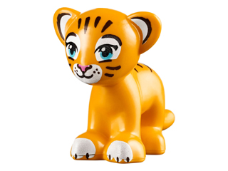 Lego Bright Light Orange Cat Mini Doll Style Large