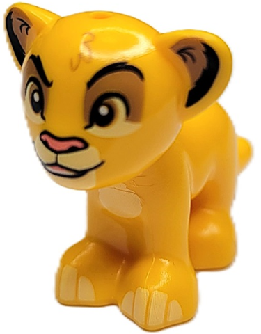 Lego Bright Light Orange Cat Mini Doll Style Large