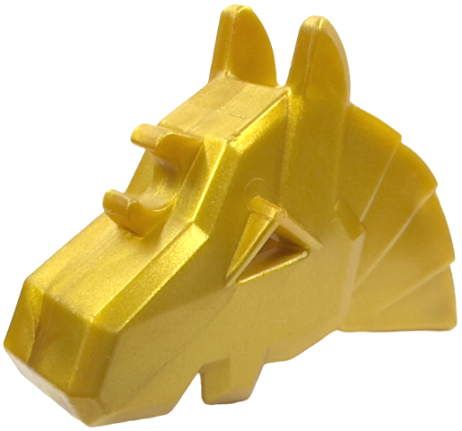 Lego Pearl Gold Horse Battle Helmet Angular (Nový)