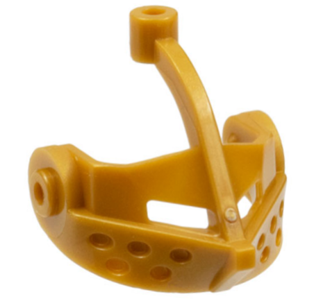 Lego Pearl Gold Visor Pointed