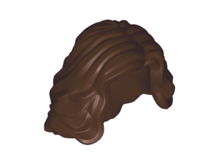 Lego Dark Brown Hair Female Mid-Length Wavy