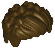 Lego Dark Brown Mini Doll Hair Short Spiked