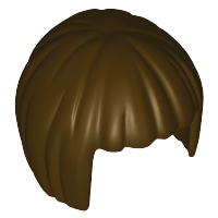 Lego Dark Brown Hair Short Bob Cut