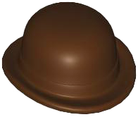 Lego Dark Brown Headgear Hat Bowler