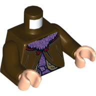 Lego Dark Brown Torso Hogwarts Robe Clasped