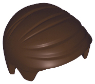 Lego Dark Brown Hair Short Combed Sideways Part Left