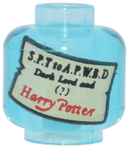 Lego Trans-Light Blue Head without Face (Nový)