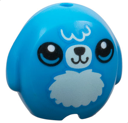 Lego Dark Azure Utensil Pillow Plush Toy with Dog