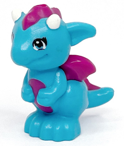 Lego Medium Azure Dragon Elves Baby - opotřebovaný potisk