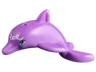 Lego Medium Lavender Dolphin Mini Doll Style Jumping