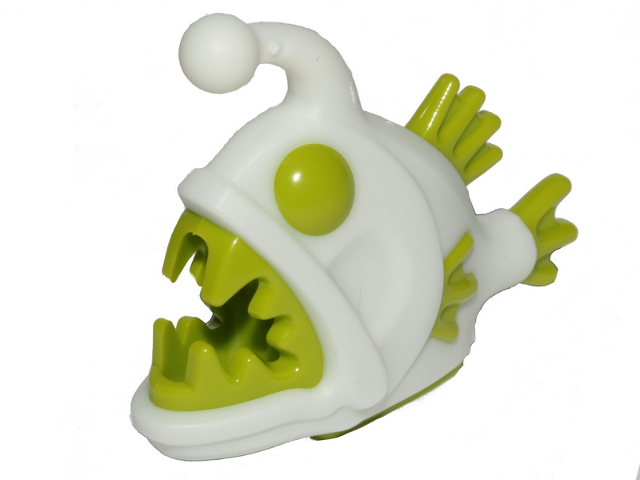 Lego Glow In Dark White Anglerfish with Molded Lime Eyes