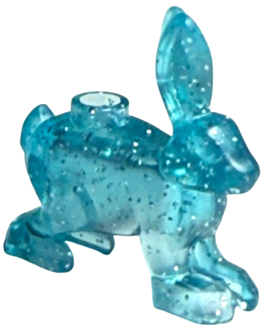Lego Glitter Trans-Light Blue Hare Standing {HP Patronus} (Nový)