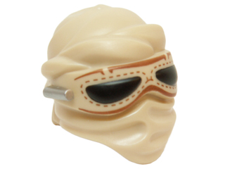 Lego Tan Headgear Layered Fabric Mask with Goggles (Nový)