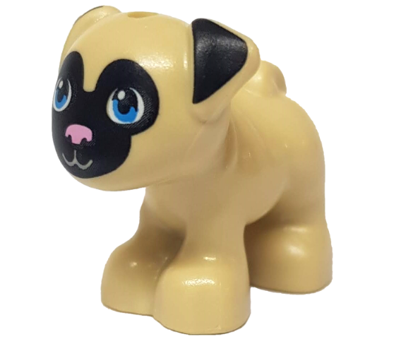 Lego Tan Dog Mini Doll Style Pug Standing
