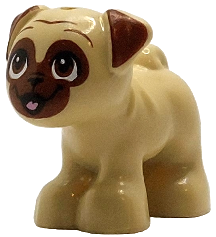 Lego Tan Dog Mini Doll Style Pug Standing