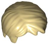 Lego Tan Hair Short Tousled with Side Part