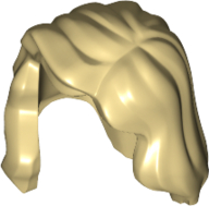 Lego Tan Hair Female Mid-Length with Part