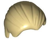 Lego Tan Hair Combed Front to Rear