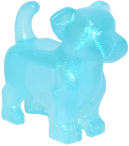 Lego Satin Trans-Light Blue Dog (Nový)