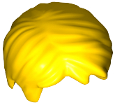 Lego Yellow Hair Short Tousled with Side Part