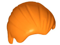Lego Orange Hair Combed Front to Rear