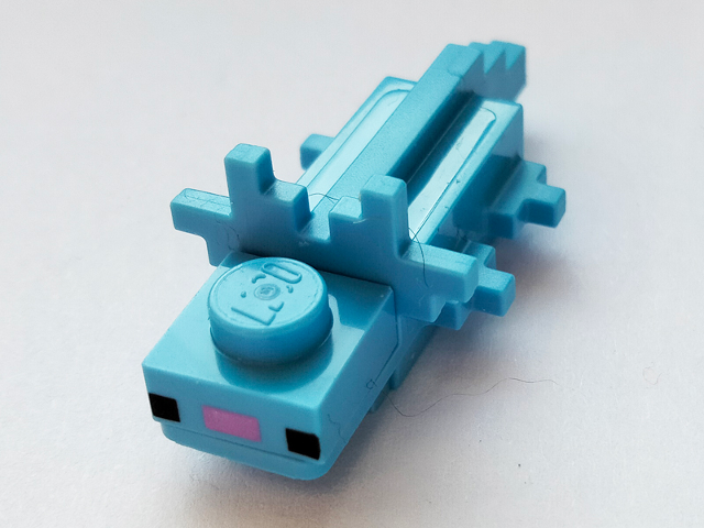 Lego Medium Blue Minecraft Axolotl with Medium Lavender Nose