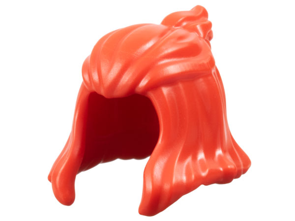Lego Red Hair Female Mid-Length with High Bun