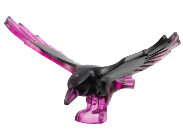 Lego Trans-Dark Pink Bird Raven with Spread Wings