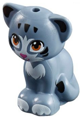 Lego Sand Blue Cat Mini Doll Style Sitting