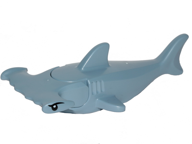Lego Sand Blue Shark Hammerhead with Debossed Gills