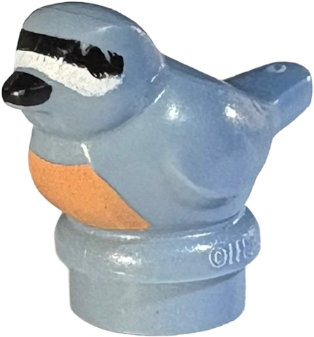 Lego Sand Blue Bird Small with Black Eyes