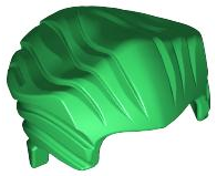 Lego Green Hair Swept Back with Widow's Peak
