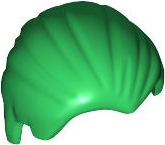 Lego Green Hair Combed Front to Rear