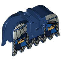 Lego Dark Blue Horse Barding Ruffled Edge
