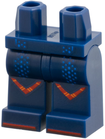 Lego Dark Blue Hips and Legs with Blue Dots