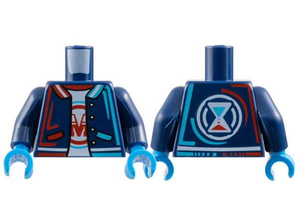 Lego Dark Blue Torso Jacket Open