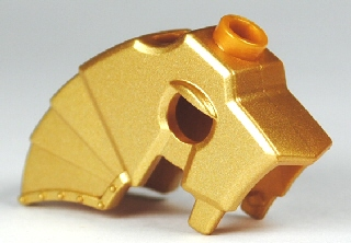 Lego Metallic Gold Horse Battle Helmet Stud - stav jako nový