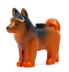 Lego Dark Orange Dog Husky